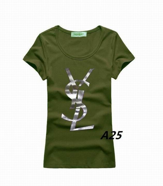 YSL short round collar T woman S-XL-173